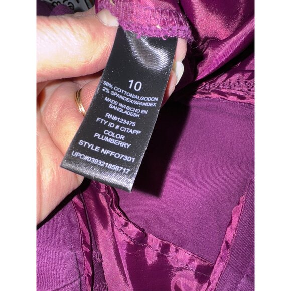 Nicole Miller Womens HillTop and Plumberry Cotton/Polyester Pants Size 10 Style - Picture 11 of 12